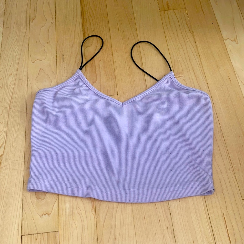 Lilac purple crop top